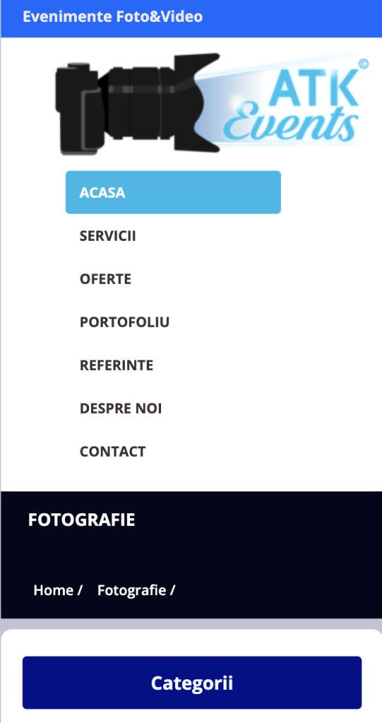 ATK Events — design mobil