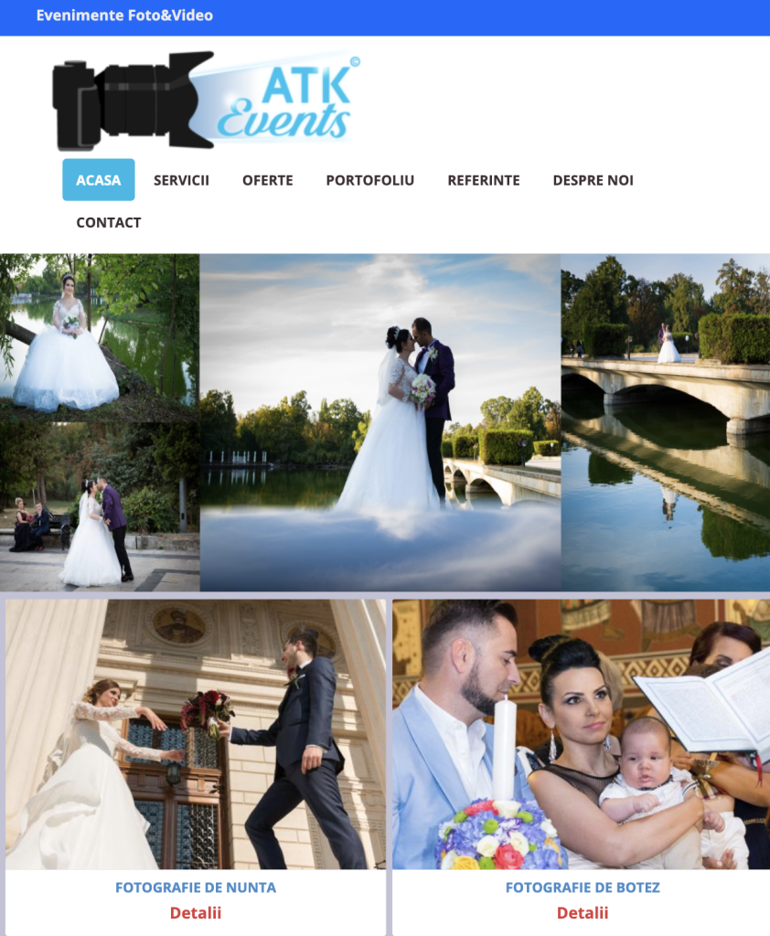 ATK Events — design tabletă