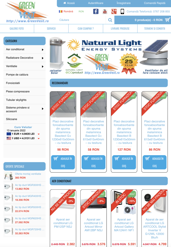 Greenvent — design tabletă