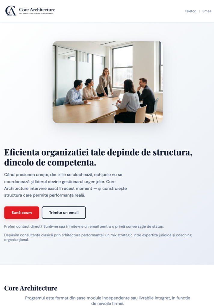 Core Architechture — design tabletă
