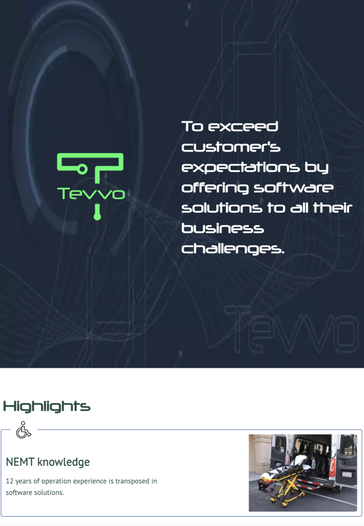 Teevo — design tabletă