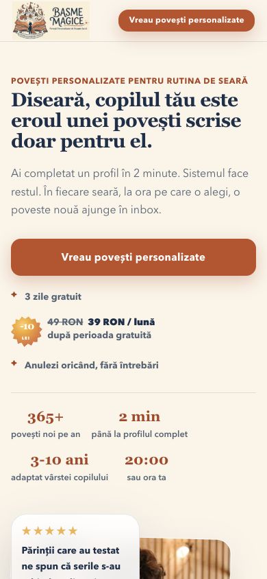 Basme Magice - versiune mobilă