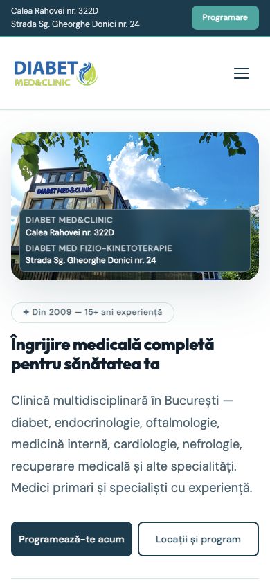 Diabet Med & Clinic - versiune mobilă