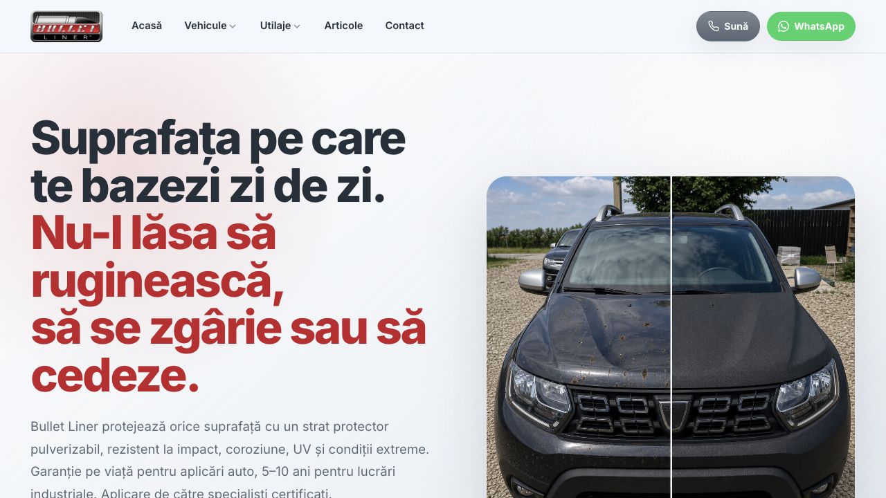 bullet-liner.ro - versiune tabletă
