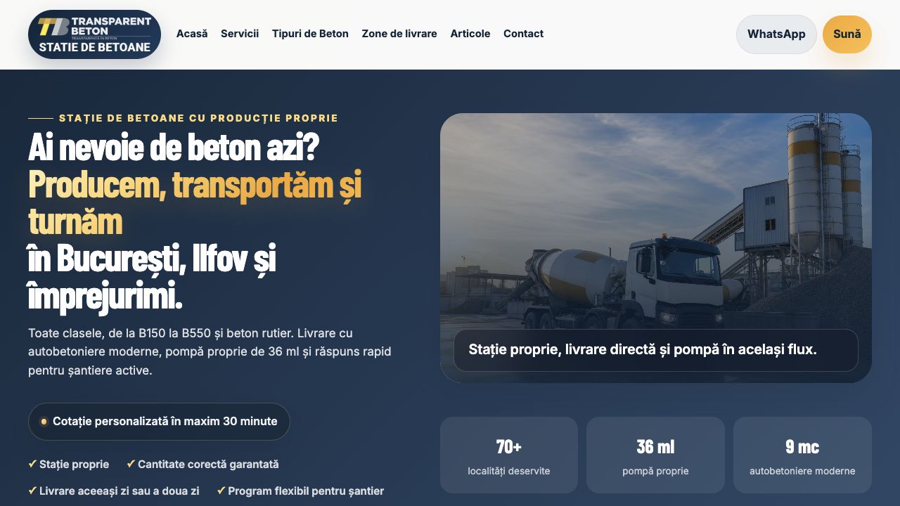 Proiect Stație Transparent Beton